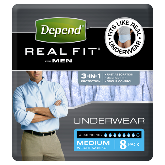 Picture of Depend U/Wear Realfit Male Med 8