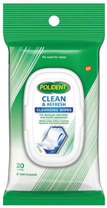 Picture of Polident Denture Clnr Wipe 20Pk